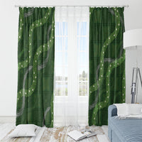 Hawaiian Quilt Window Curtain Pele Hair Hinahina Lei Green Version LT05 - Polynesian Pride