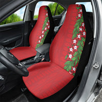 Tonga Language Week Car Seat Cover Heilala Floral Red LT05 - Polynesian Pride
