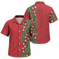 Tonga Language Week Family Matching Long Sleeve Bodycon Dress and Hawaiian Shirt Heilala Floral Red LT05 Son's Shirt Red - Polynesian Pride