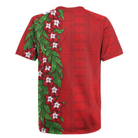 Tonga Language Week Rugby Jersey Heilala Floral Red LT05 - Polynesian Pride