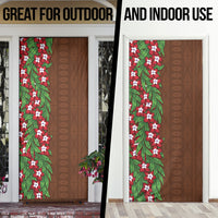 Tonga Language Week Door Cover Heilala Floral Brown LT05 - Polynesian Pride