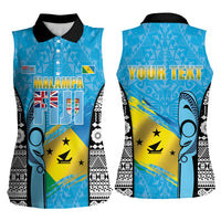 Personalised Malampa Fiji Day 2026 Women Sleeveless Polo Shirt Unique Style LT05 - Polynesian Pride