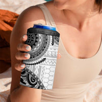 New Zealand White Maori Koru Simple Style 4 in 1 Can Cooler Tumbler