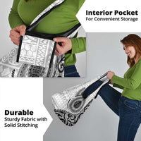 New Zealand White Maori Koru Simple Style Grocery Bag