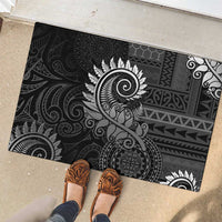 New Zealand Maori Koru Fern Rubber Doormat Spiral Polynesian Style Gray LT05 - Polynesian Pride