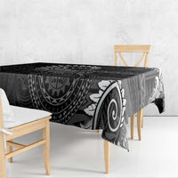 New Zealand Maori Koru Fern Tablecloth Spiral Polynesian Style Gray