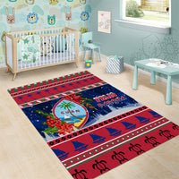 Guam Christmas Area Rug Guaman Seal Poinsettia Felis Pasgua LT05 - Polynesian Pride