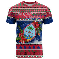 Personalized Guam Christmas T Shirt Guaman Seal Poinsettia Felis Pasgua LT05 Red - Polynesian Pride