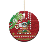 Personalised Hawaii Christmas Ceramic Ornament Funny Santa Claus Surf Mele Kalikimaka