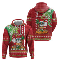 Personalised Hawaii Christmas Hoodie Funny Santa Claus Surf Mele Kalikimaka LT05 - Polynesian Pride