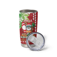 Personalised Hawaii Christmas Tumbler Cup Funny Santa Claus Surf Mele Kalikimaka LT05 - Polynesian Pride