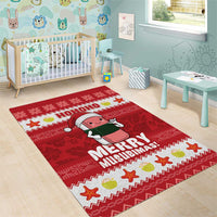 Hawaii Funny Christmas Area Rug Spam Musubi Santa