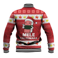 Hawaii Funny Christmas Baseball Jacket Spam Musubi Santa