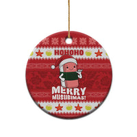 Hawaii Funny Christmas Ceramic Ornament Spam Musubi Santa