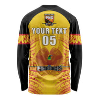 Papua New Guinea Rugby Custom Long Sleeve Shirt Kumul Pride Go Champions