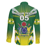 Cook Islands Rugby Custom Family Matching Off The Shoulder Long Sleeve Dress and Hawaiian Shirt The Kukis Go Champions