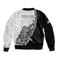 New Zealand Kiwi Rugby Custom Sleeve Zip Bomber Jacket Go Champions Maori Pattern LT05 - Polynesian Pride