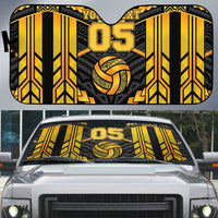Custom Polynesia Beach Volleyball Auto Sun Shade Gold Polynesian Tribal Pattern LT05 Gold - Polynesian Pride