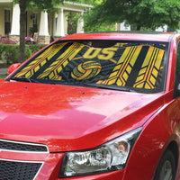 Custom Polynesia Beach Volleyball Auto Sun Shade Gold Polynesian Tribal Pattern LT05 - Polynesian Pride