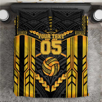Custom Polynesia Beach Volleyball Bedding Set Gold Polynesian Tribal Pattern LT05 Gold - Polynesian Pride