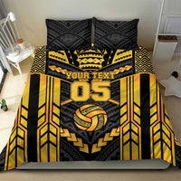 Custom Polynesia Beach Volleyball Bedding Set Gold Polynesian Tribal Pattern LT05 - Polynesian Pride