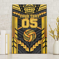 Custom Polynesia Beach Volleyball Canvas Wall Art Gold Polynesian Tribal Pattern LT05 Without Frame Gold - Polynesian Pride