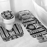 Custom Polynesia Beach Volleyball Bathroom Set Polynesian Tribal Pattern LT05 Mat Set Only (3 pcs) One Size Black - Polynesian Pride