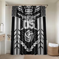Custom Polynesia Beach Volleyball Bathroom Set Polynesian Tribal Pattern LT05 Shower Curtain Only Black - Polynesian Pride