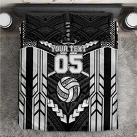 Custom Polynesia Beach Volleyball Bedding Set Polynesian Tribal Pattern LT05 Black - Polynesian Pride