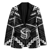 Custom Polynesia Beach Volleyball Blazer Polynesian Tribal Pattern LT05 Unisex Black - Polynesian Pride