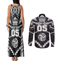 Custom Polynesia Beach Volleyball Couples Matching Tank Maxi Dress and Long Sleeve Button Shirt Polynesian Tribal Pattern LT05 - Polynesian Pride