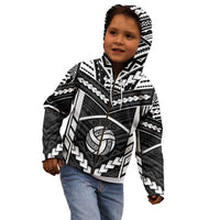 Custom Polynesia Beach Volleyball Kid Hoodie Polynesian Tribal Pattern LT05 - Polynesian Pride