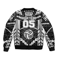 Custom Polynesia Beach Volleyball Sleeve Zip Bomber Jacket Polynesian Tribal Pattern LT05 - Polynesian Pride
