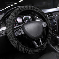 Polynesia Beach Volleyball Steering Wheel Cover Polynesian Tribal Pattern LT05 Universal Fit Black - Polynesian Pride