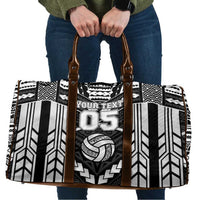 Custom Polynesia Beach Volleyball Travel Bag Polynesian Tribal Pattern LT05 Black - Polynesian Pride