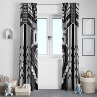Custom Polynesia Beach Volleyball Window Curtain Polynesian Tribal Pattern - Polynesian Pride