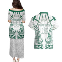 Custom Hawaii Volleyball Couples Matching Puletasi and Hawaiian Shirt Polynesian Pattern - Polynesian Pride