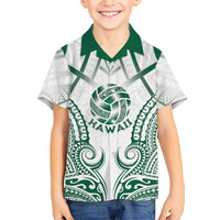 Custom Hawaii Volleyball Family Matching Off Shoulder Short Dress and Hawaiian Shirt Polynesian Pattern - Polynesian Pride