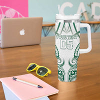 Custom Hawaii Volleyball Tumbler With Handle Polynesian Pattern LT05 - Polynesian Pride