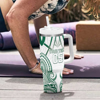 Custom Hawaii Volleyball Tumbler With Handle Polynesian Pattern LT05 - Polynesian Pride