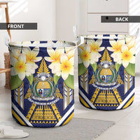 Nauru Independence Day Laundry Basket Coat Of Arms With Plumeria LT05 - Polynesian Pride