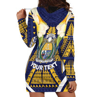 Personalised Nauru Independence Day Hoodie Dress Coat Of Arms With Plumeria LT05 - Polynesian Pride