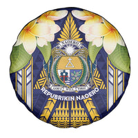 Nauru Independence Day Spare Tire Cover Coat Of Arms With Plumeria LT05 - Polynesian Pride