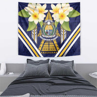 Nauru Independence Day Tapestry Coat Of Arms With Plumeria LT05 - Polynesian Pride