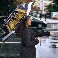Nauru Independence Day Umbrella Coat Of Arms With Plumeria LT05 - Polynesian Pride