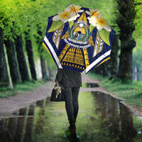 Nauru Independence Day Umbrella Coat Of Arms With Plumeria LT05 - Polynesian Pride