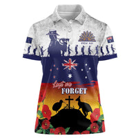 New Zealand And Australia ANZAC Last Post Women Polo Shirt LT05 Female Blue - Polynesian Pride