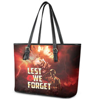 Honouring The ANZAC Spirit Leather Tote Bag Gallipoli Lest We Forget