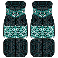 New Zealand Aotearoa Car Mats Turquoise Taniko Art Maori Pattern