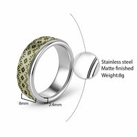 New Zealand Aotearoa Classic Ring Yellow Taniko Art Maori Pattern